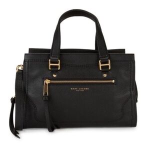 Marc Jacobs Black Satchel with Gold Hardware